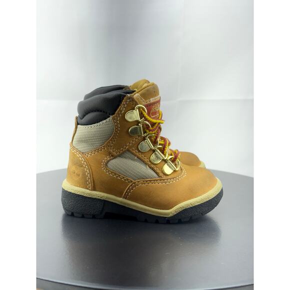 Timberland Field Boots Toddler Sz 4.5 Wheat Leather 6-Inch Kids TB044893231 - Picture 6 of 12